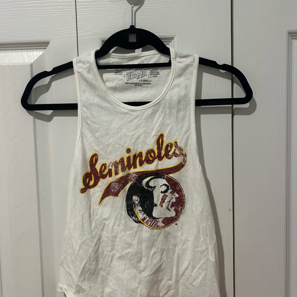 Retro Brand Classic White Tank Top